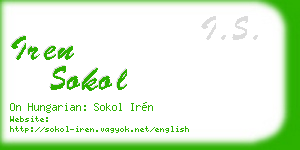 iren sokol business card